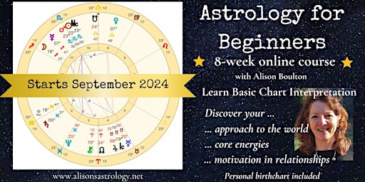 Hauptbild für Astrology for Beginners   8-week online course
