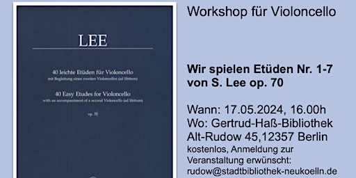 Imagem principal do evento Wir Spielen Etüden von S.Lee op.70