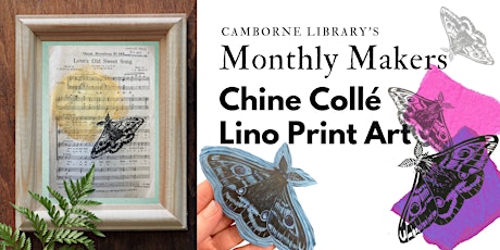 Chine Collé Lino Print Art - Monthly Makers