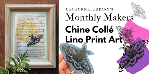Imagen principal de Chine Collé Lino Print Art - Monthly Makers