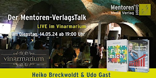 Hauptbild für Der Mentoren-Verlagstalk Live -  Di. 14.05.24