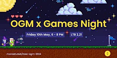 Imagem principal do evento MAC x OGM | Ordinary General Meeting & Games Night