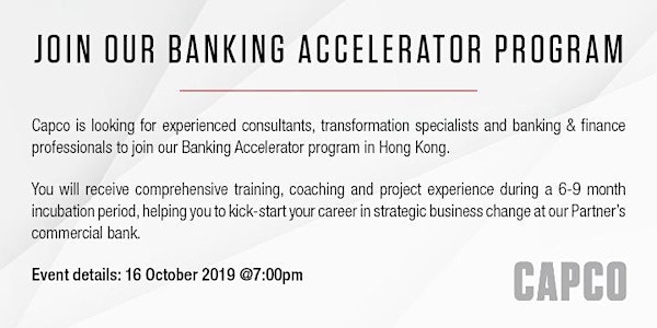 Join Our Banking Accelerator Program | Top Tier Bank | Capco