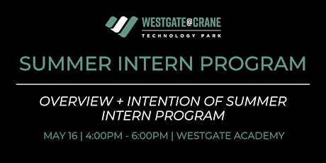 Overview + Intention of Summer Intern Program