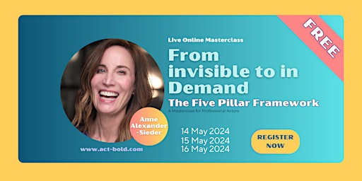 Primaire afbeelding van From Invisible to in Demand - A Masterclass for Trained Actors