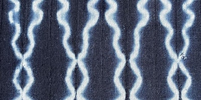 Imagen principal de Katano shibori - stitching through pleated fabric - with indigo (Studio)