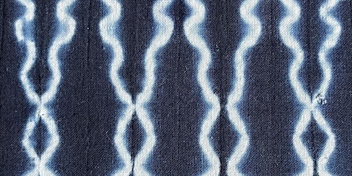 Katano shibori - stitching through pleated fabric - with indigo (Studio) primary image