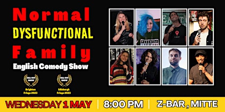 Imagen principal de English Stand Up Comedy Show in Mitte - Normal Dysfunctional Family Comedy