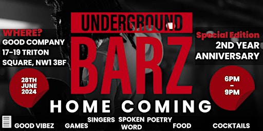Imagem principal do evento Underground Barz: Home Coming