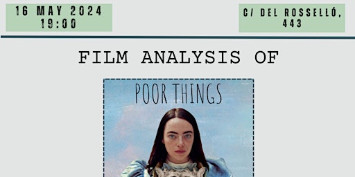 Imagem principal do evento POOR THINGS-Psychological Film Analysis (In Person)