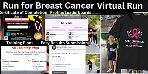 Primaire afbeelding van Run Against Breast Cancer Runners Club Virtual Run New Jersey