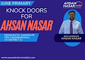 Primaire afbeelding van Nasar Campaign Canvassing Event (Annandale)