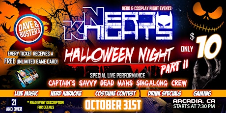  Halloween Night & Karaoke Party at Dave & Buster's