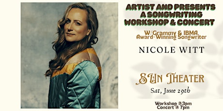 Artist And Presents  A Songwriting Workshop & Concert
