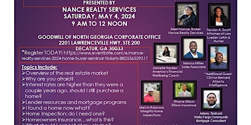 Nance Realty Services 2024 Home Buyer Seminar primary image