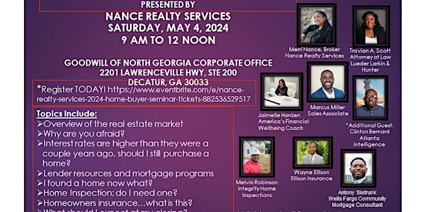 Nance Realty Services 2024 Home Buyer Seminar