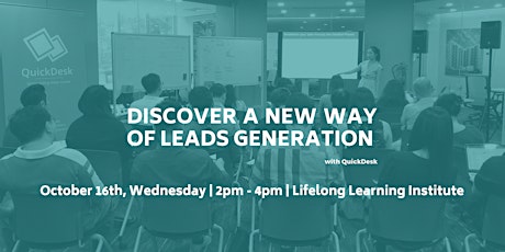 Discover A New Way Of Leads Generation! primary image