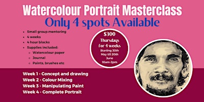Watercolour Portrait Masterclass with Sheree Dohnt primary image