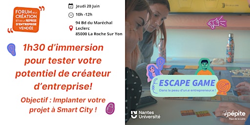 Hauptbild für Forum de la Création et de la Reprise d'Entreprise : Escape Game