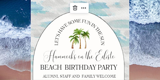 Primaire afbeelding van Hammocks on the Edisto  Beach Birthday Party