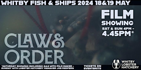 Whitby Lobster Hatchery Film Showing PLUS Q&A (Sunday)