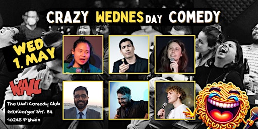 Primaire afbeelding van Crazy Wednesday Comedy | Berlin English Stand Up Comedy Show Open Mic 01.05