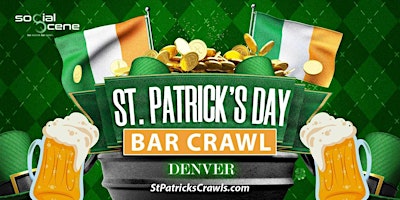 Imagen principal de 2025 Denver St Patrick’s Day Bar Crawl (Saturday) All Access
