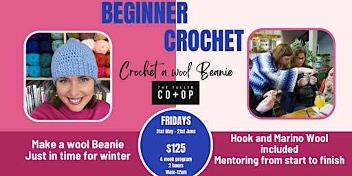 Imagem principal do evento Learn to Crochet: a 4-week course for beginners