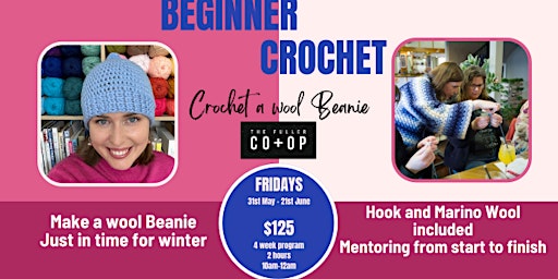 Learn to crochet: a 4-week course for beginners  primärbild