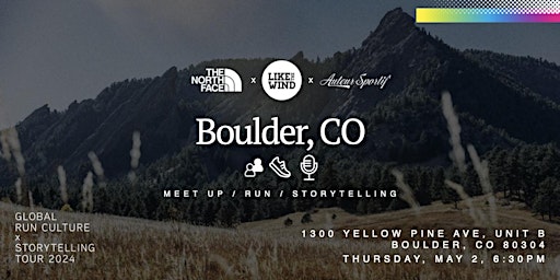 Hauptbild für Boulder: Global Run Culture & Storytelling Event