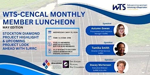 Imagem principal do evento WTS-CenCal Monthly Membership Luncheon - May Edition 2024