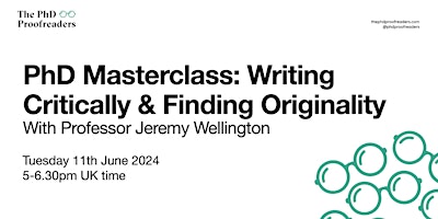 PhD Masterclass: Writing Critically and 'Finding' Originality primary image