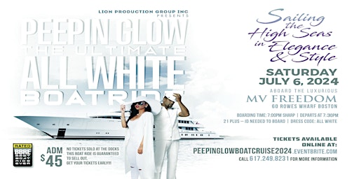 Primaire afbeelding van The Ultimate All White Peepin Glow Boat Cruise 2024 Experience