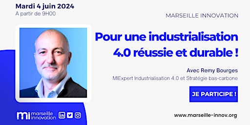 Hauptbild für PETIT-DÉJEUNER : Pour une industrialisation 4.0 réussie et durable !