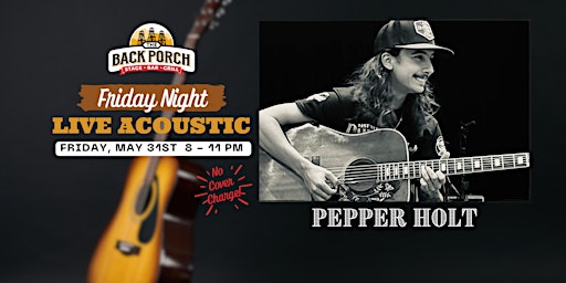 Imagem principal do evento Friday Night LIVE Acoustic with Pepper Holt