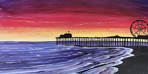Imagem principal do evento Santa Monica Pier Paint and Sip- $10 of food/drink included