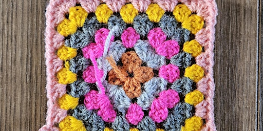 Imagem principal do evento Crochet For Beginners - 4 Week Course - Make A Giant Granny Square Blanket