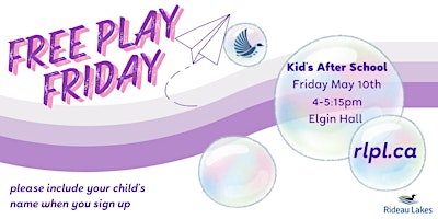 Free Play Friday primary image
