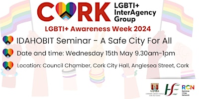 LGBTQI+ Awareness Week 2024 IDAHOBIT Seminar - A Safe City For All primary image