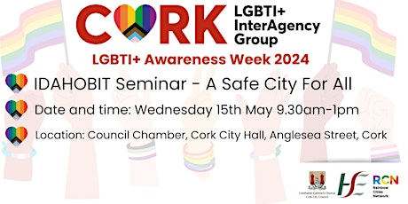 LGBTQI+ Awareness Week 2024 IDAHOBIT Seminar - A Safe City For All