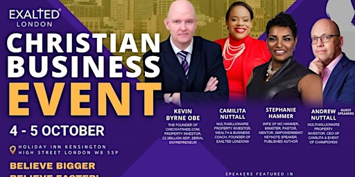 Hauptbild für Exalted London Christian Business Event UK