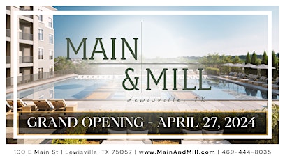 Grand Opening @ Main & Mill w/ PRIZE GIVEAWAYS