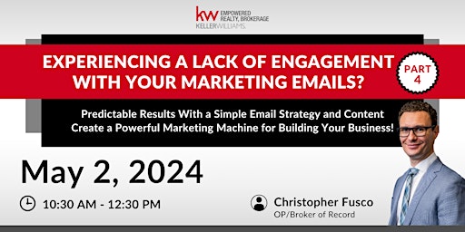 Imagem principal do evento Experiencing a Lack of Engagement With Your Marketing Emails? (Part 4)