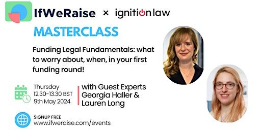 Funding Legal Fundamentals: What to worry about, when, in your first round primary image