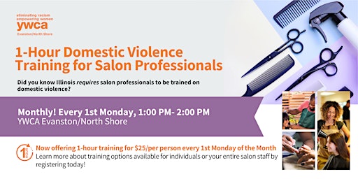 Primaire afbeelding van 1-Hour Domestic Violence Training for Salon Professionals at YWCA
