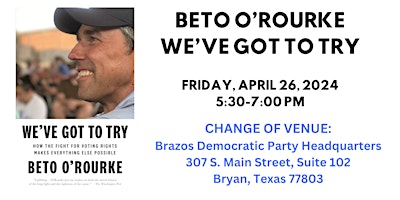 Immagine principale di Beto O'Rourke at Texas A&M: We've Got to Try 