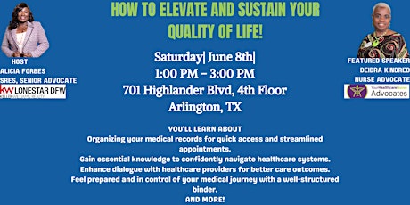 HOW TO ELEVATE AND SUSTAIN YOUR QUALITY OF LIFE!