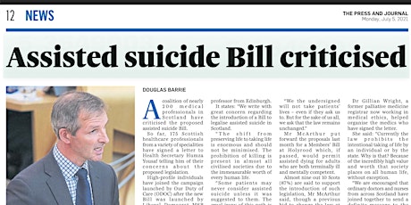Assisted Suicide for Scotland 2024- what GPs need to know.