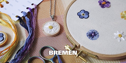 Imagem principal do evento Embroider Tiny Flowers & Turn One into a Pendant