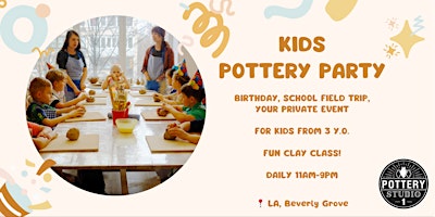 Imagem principal do evento Kids' Pottery Party